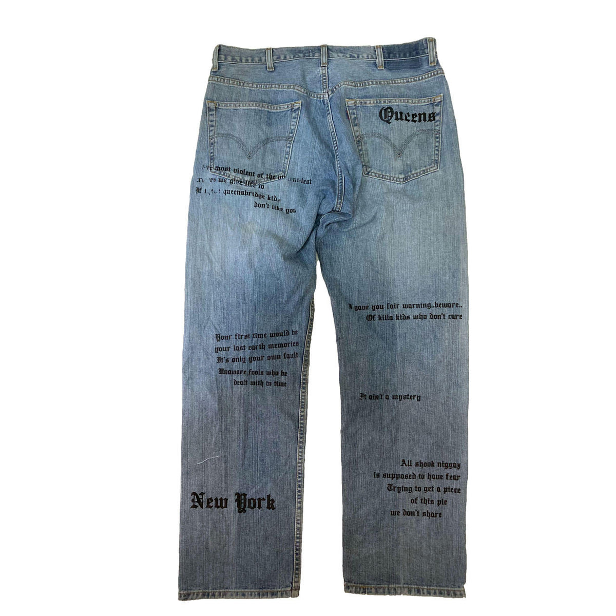 新品 INNOCENCE NYC ダメージステッチデニムパンツ ジーンズ 32 新品 INNOCENCE NYC ダメージステッチデニムパンツ ジーンズ 32