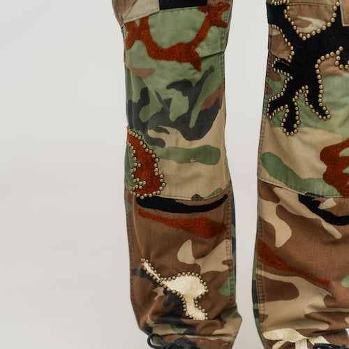 Studs Camo Long Pants
