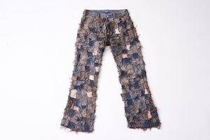 INNOCENCE SQUARE PATCHWORK DENIM PANTS