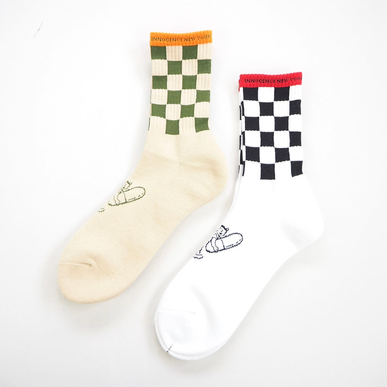 INNOCENCE CHECKER FLAG SOCKS